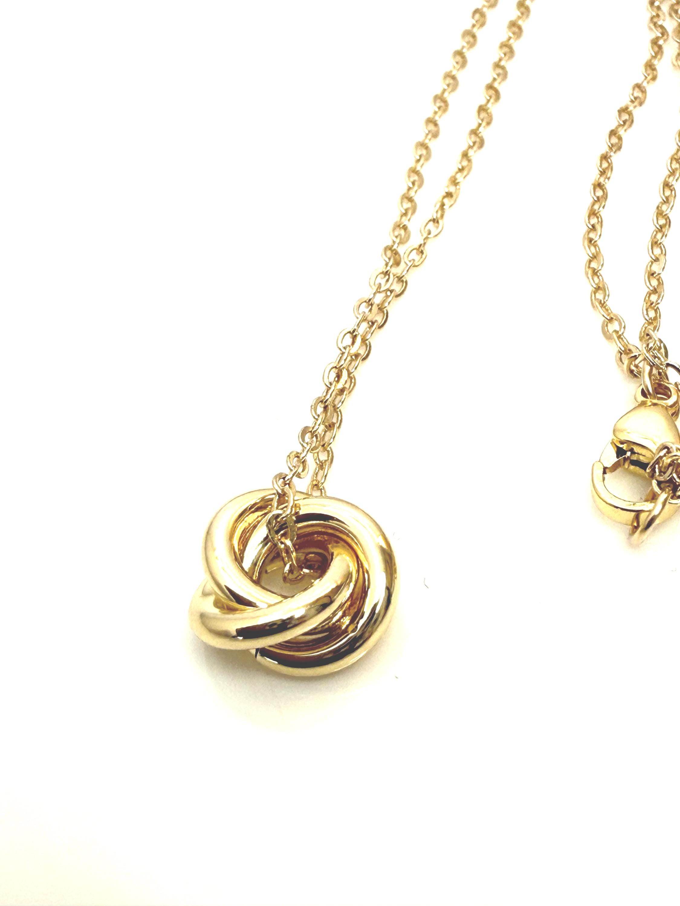Gold Love Knot Necklace | 14kt Gold Filled | Minimalist Pendant