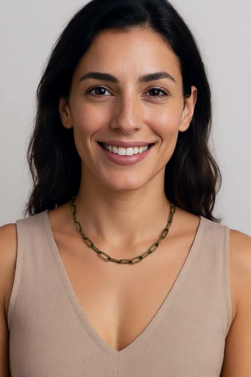 Paperclip Chain Necklace | Silver Gold Antique Brass | Unisex Gift 