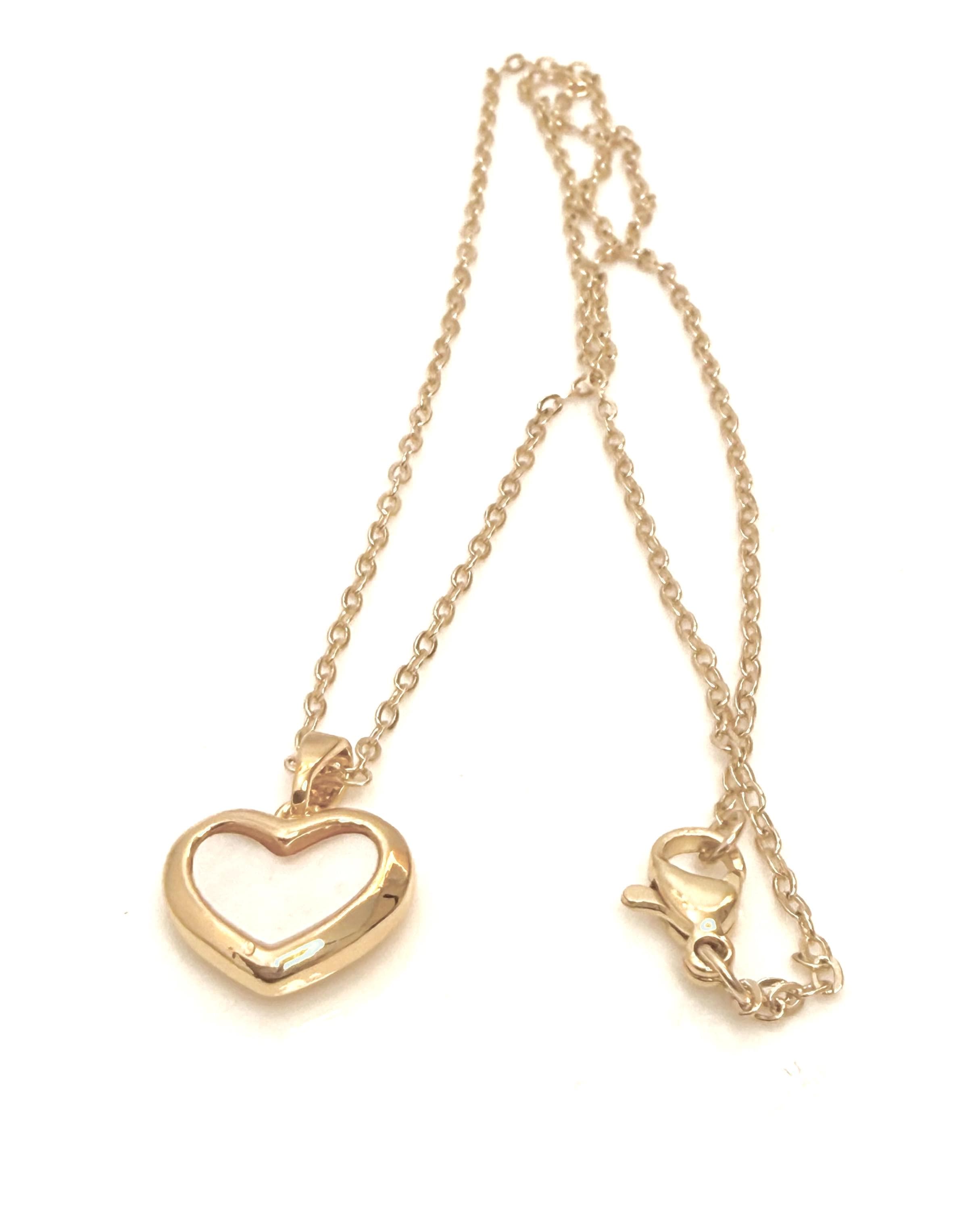 Gold Shell Heart Necklace | 14kt Gold Filled | Minimalist Pendant