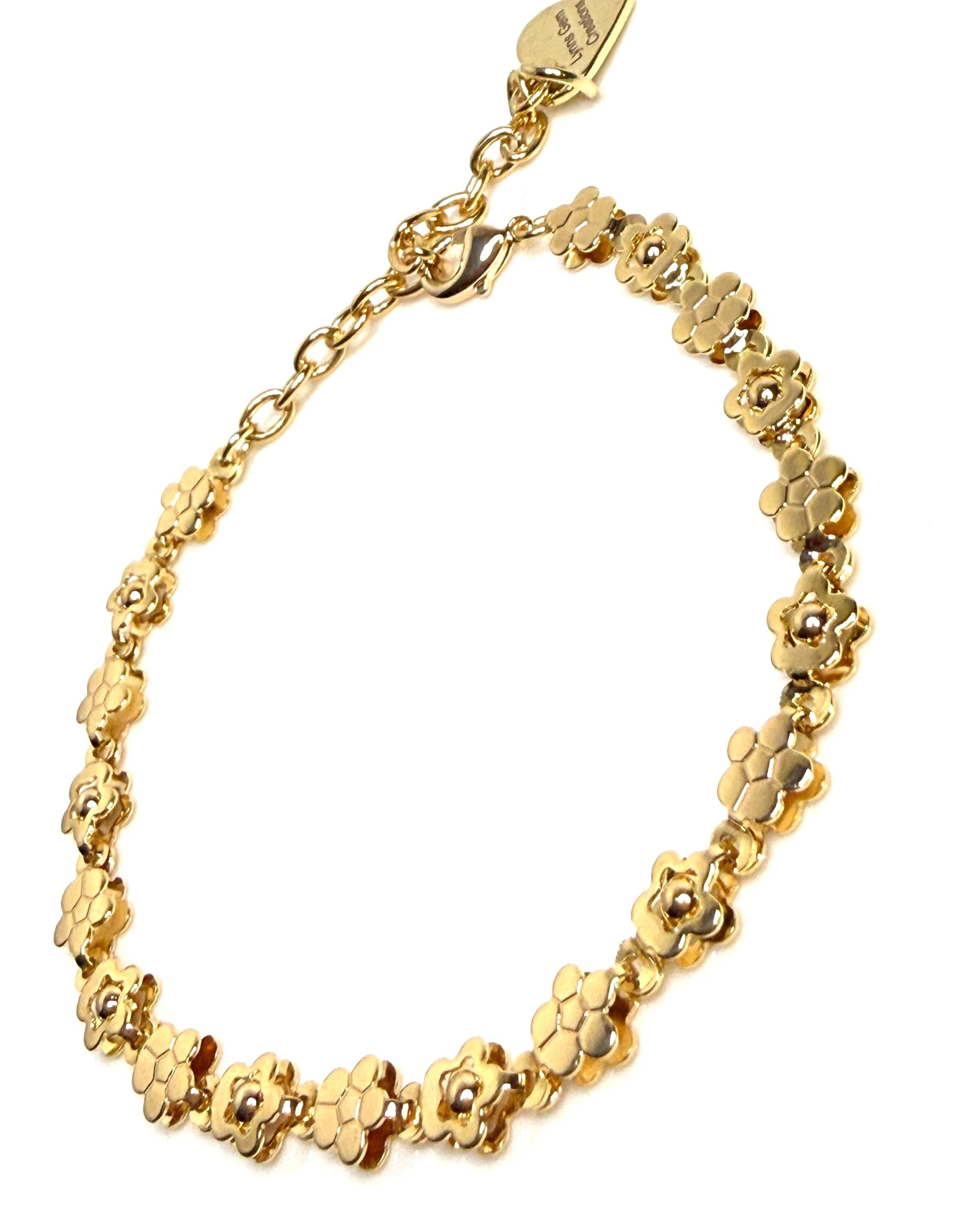 Delicate Gold Flower Bracelet | Daisy Chain 