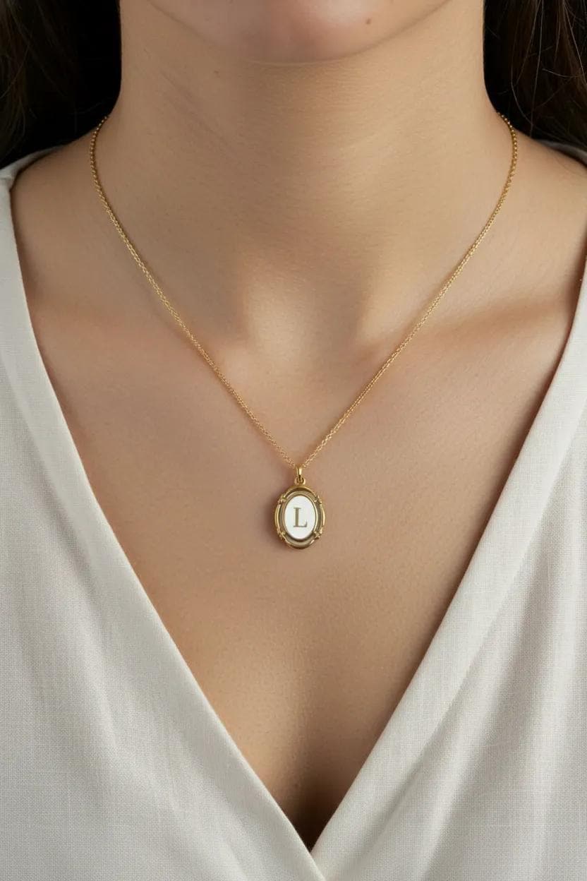 Gold Initial Necklace | Custom Letter Pendant | Personalised Gift For Her