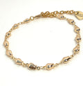 Delicate Gold Tulip Chain Flower Bracelet