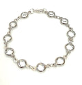 Silver Clear CZ Crystal Bracelet, Wedding Jewellery