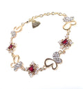 Ruby Crystal Butterfly Bracelet | Regency Style 