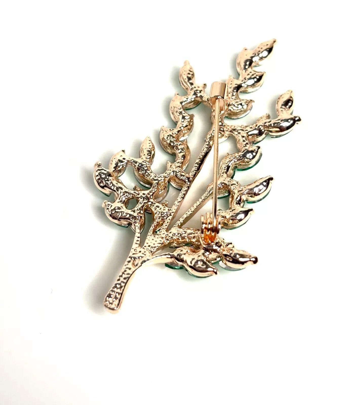 Pretty Dark Blue Crystal Tree Flower Brooch | Sparkly Jacket Scarf Pin 