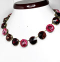 Anna Wintour Necklace, Multicolour Crystal, Pink Georgian Collet, Rhinestone Statement Choker, Vintage Round Choker, Necklaces For Women