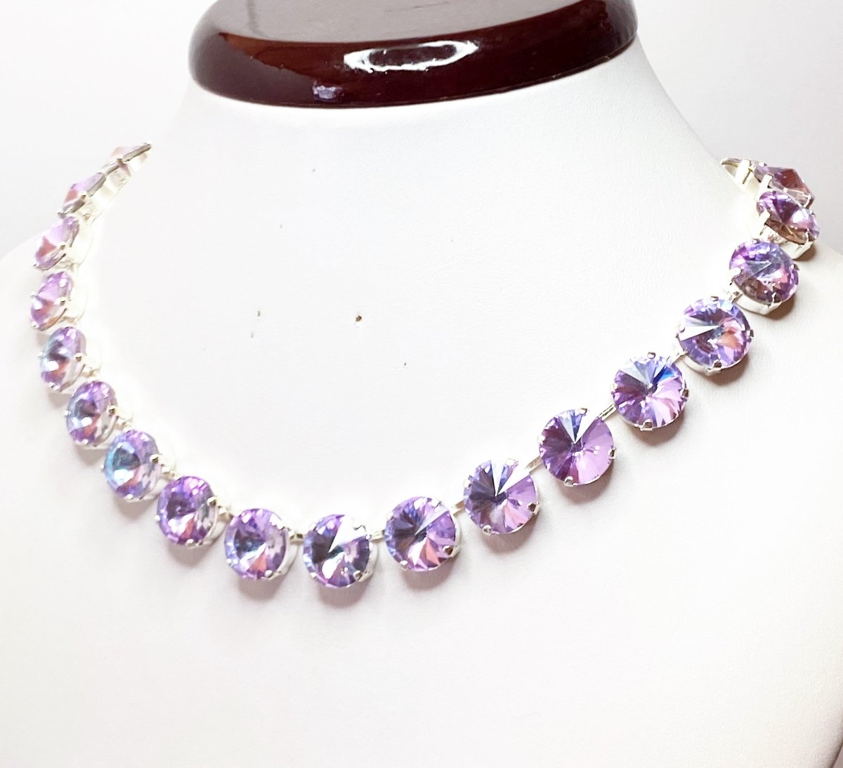 Ice Red Purple Crystal Georgian Collet Necklaces | Statement Choker | Anna Wintour Style