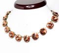 Rose Peach Dark Blue Crystal Chokers | Vintage Style Necklaces 