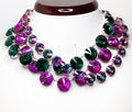 Purple Emerald Georgian Collet Necklaces | Anna Wintour Style