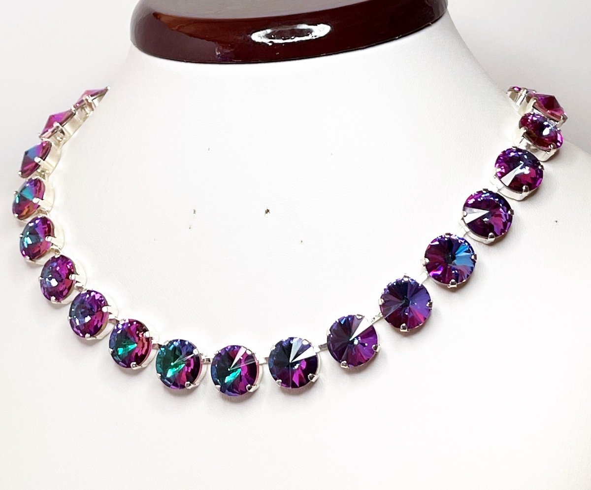 Purple Emerald Georgian Collet Necklaces | Anna Wintour Style