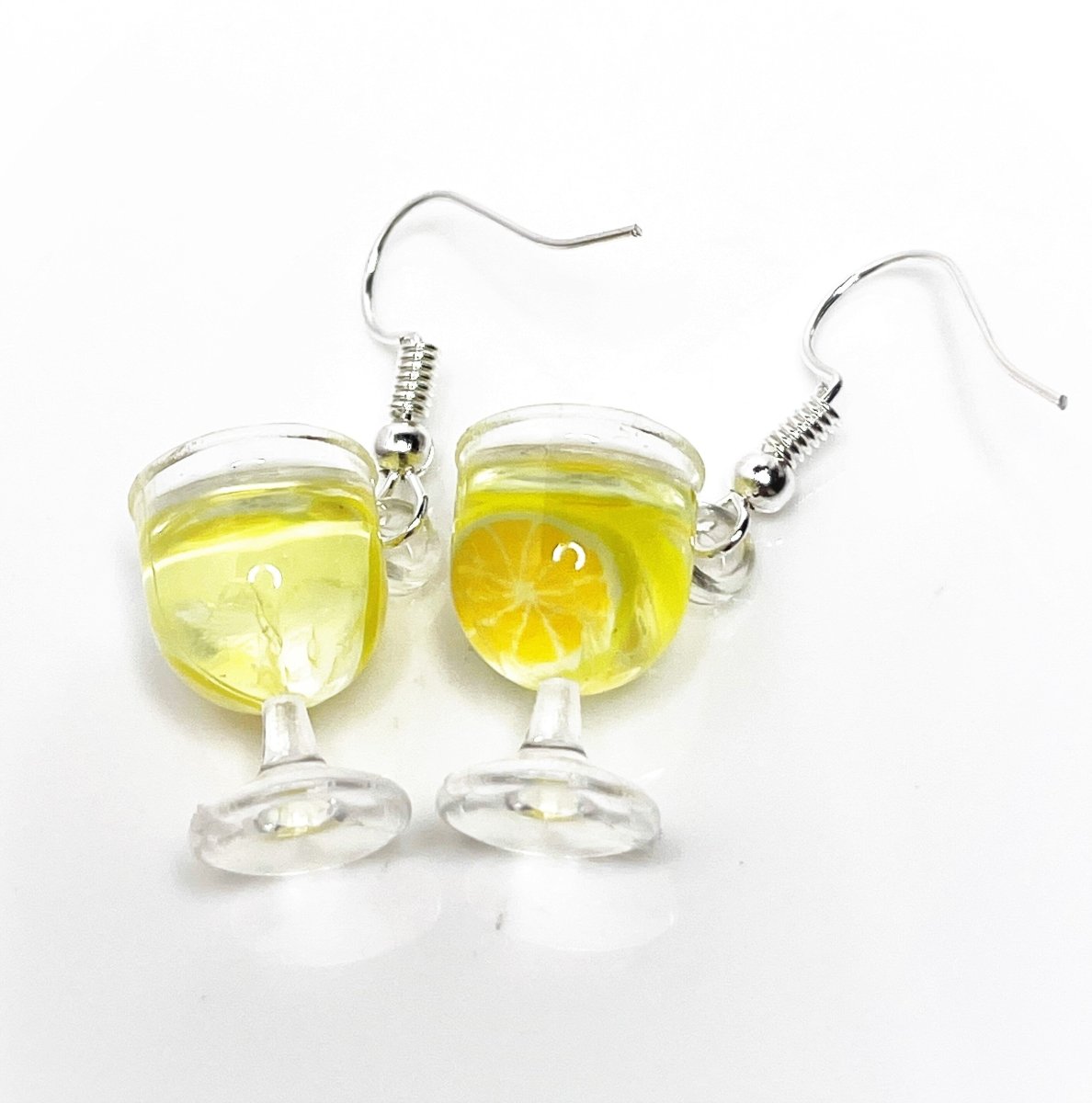 Cocktail Glass Charm Earrings | Silver Plated | Sterling Silver
