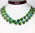Peridot Green Georgian Collet Necklaces | Anna Wintour Style 