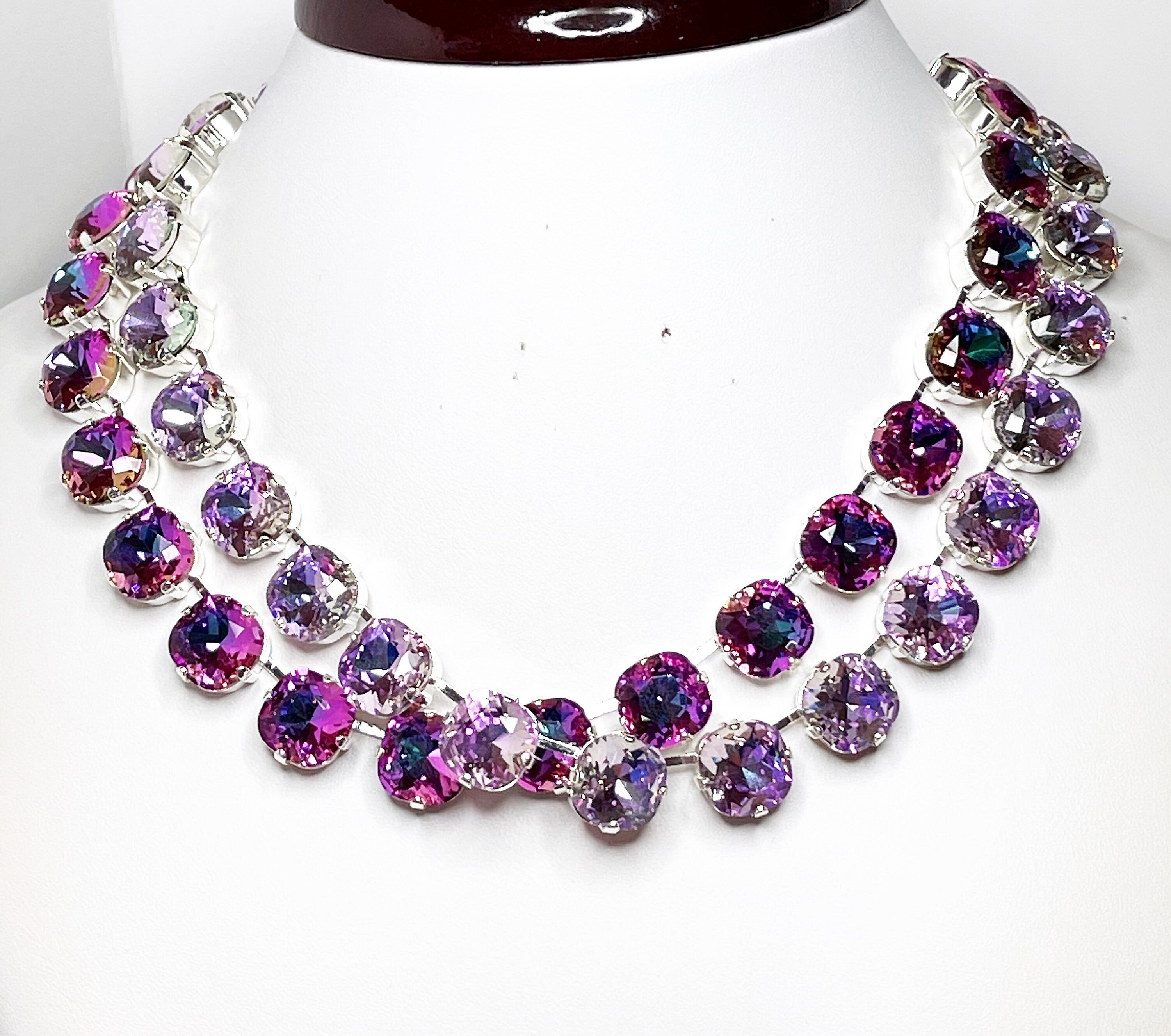 Purple Georgian Collet Crystal Chokers | Anna Wintour Style