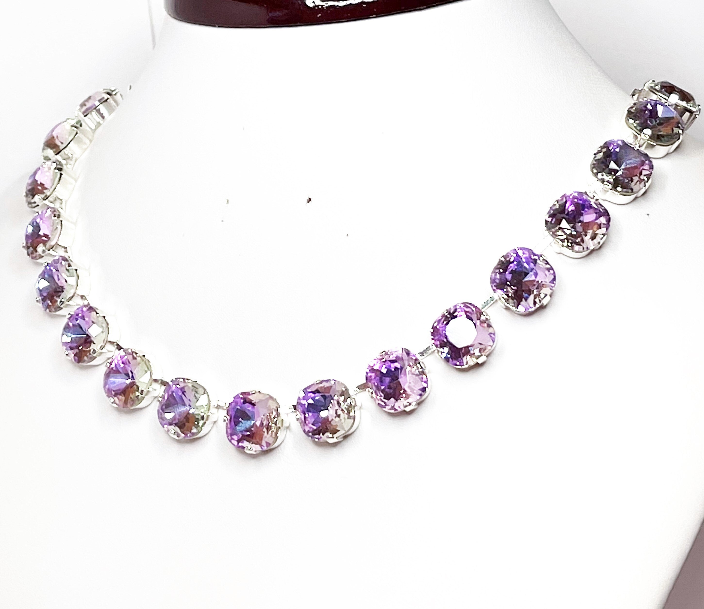 Purple Georgian Collet Crystal Chokers | Anna Wintour Style
