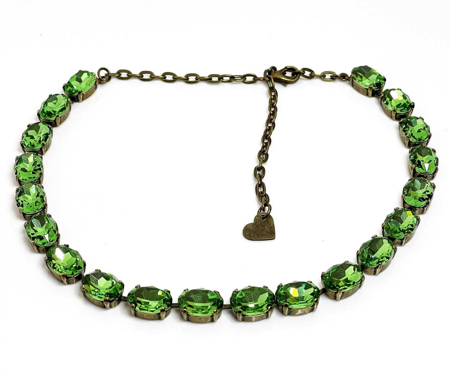 Green Georgian Collet Necklace, Premium Crystal, Anna Wintour Style, Violet Riviere, Red Statement Necklace, Layering Chokers