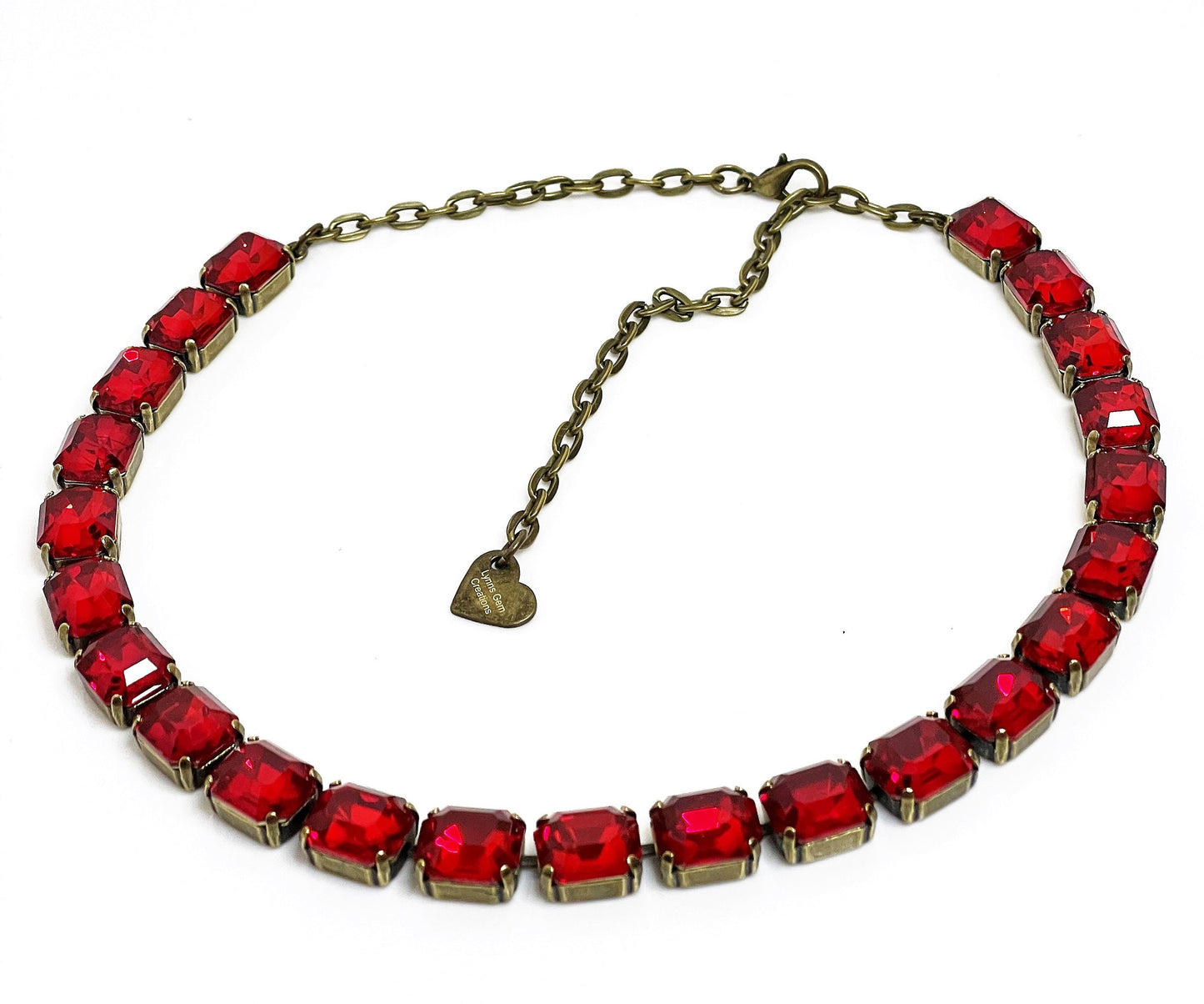 Green Georgian Collet Necklace, Premium Crystal, Anna Wintour Style, Violet Riviere, Red Statement Necklace, Layering Chokers