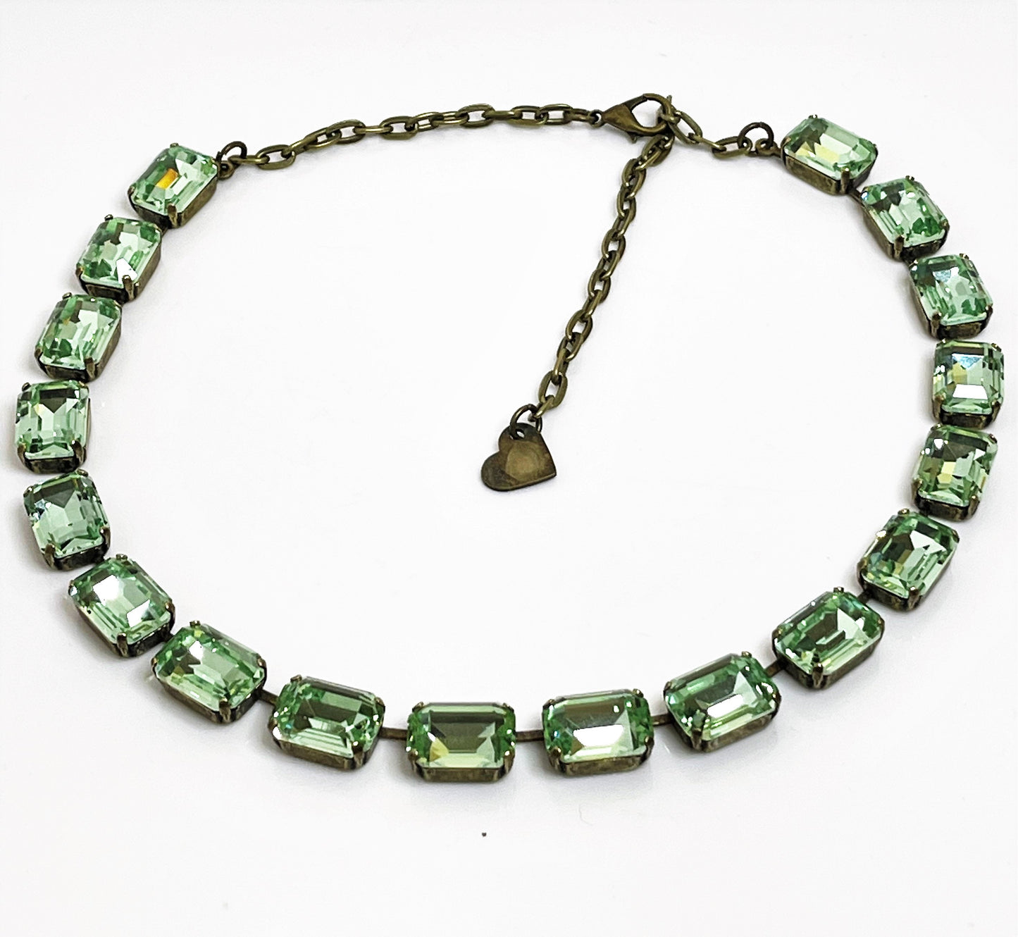 Green Georgian Collet Necklace, Premium Crystal, Anna Wintour Style, Violet Riviere, Red Statement Necklace, Layering Chokers