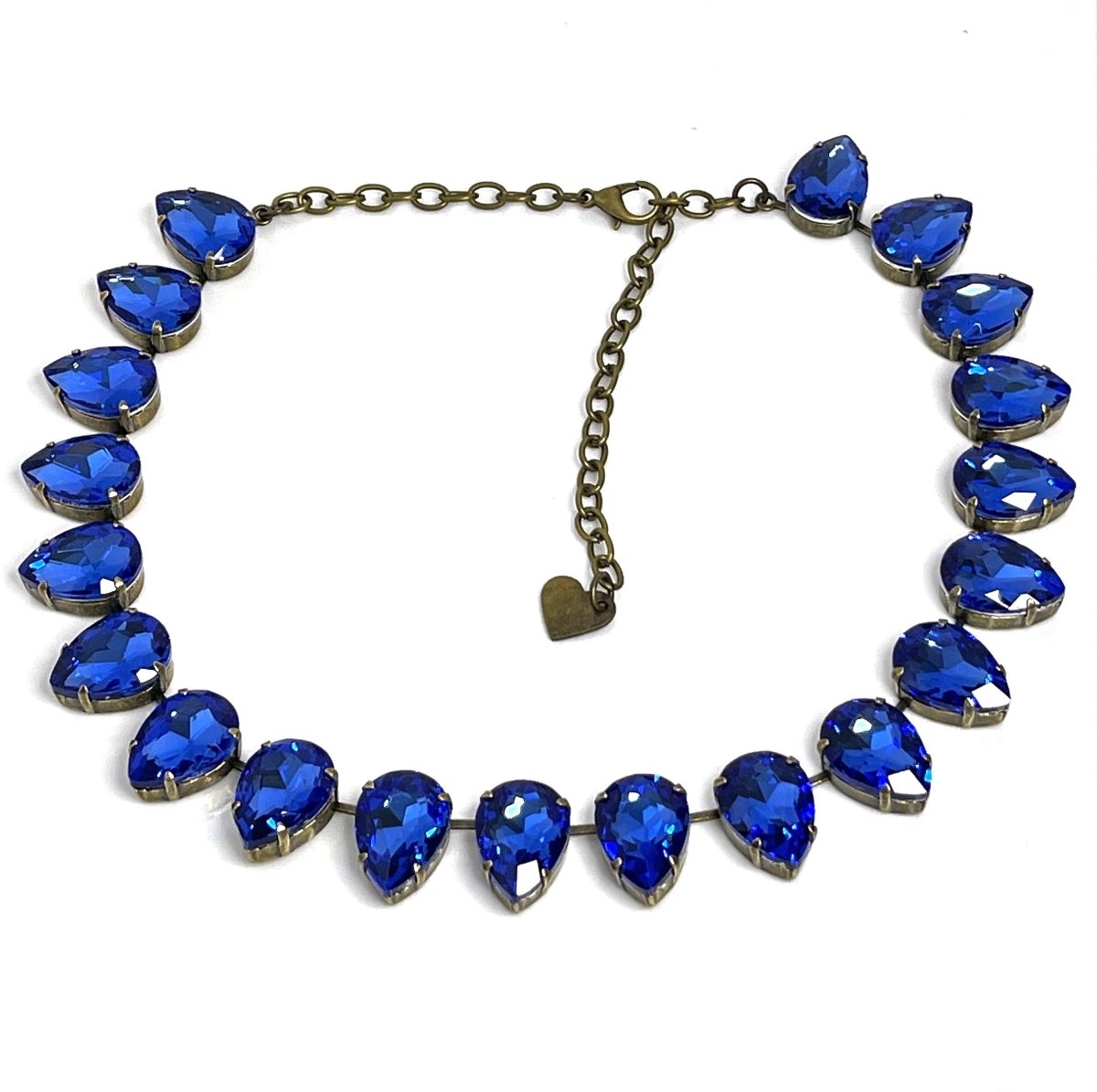 Sapphire Crystal Necklace, Anna Wintour Style, Georgian Collet, Blue Statement Choker, Riviere Necklace, Necklaces For Women