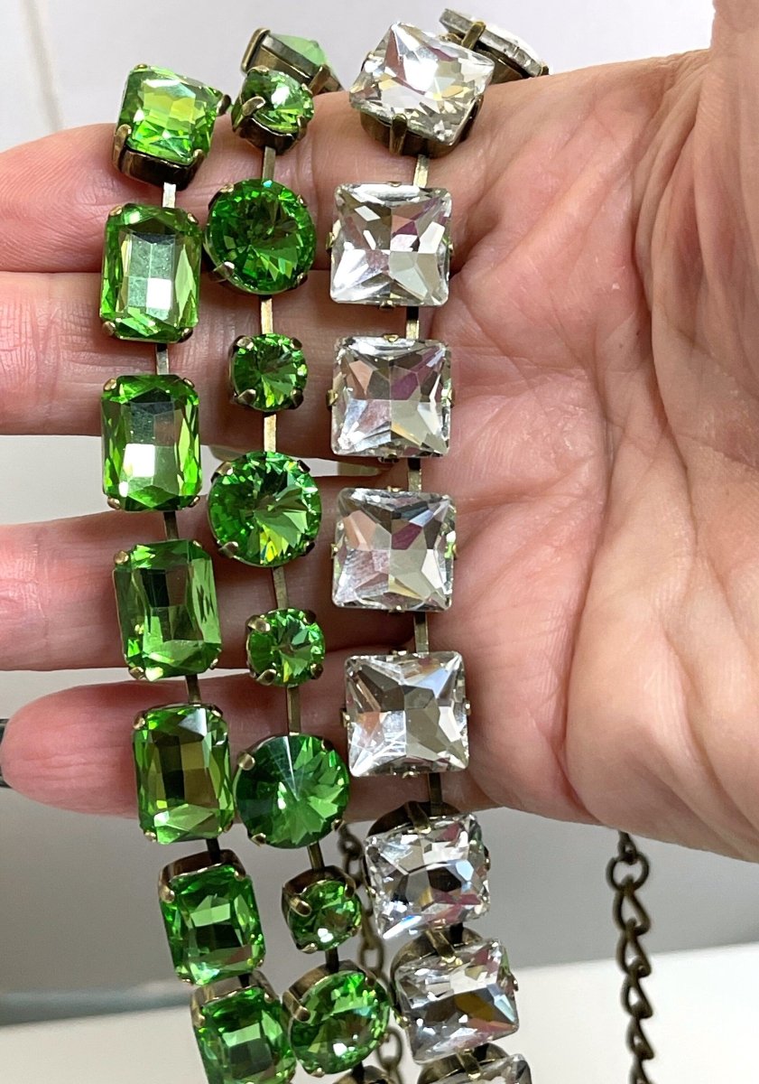 Peridot Clear Crystal Necklaces | Statement Chokers