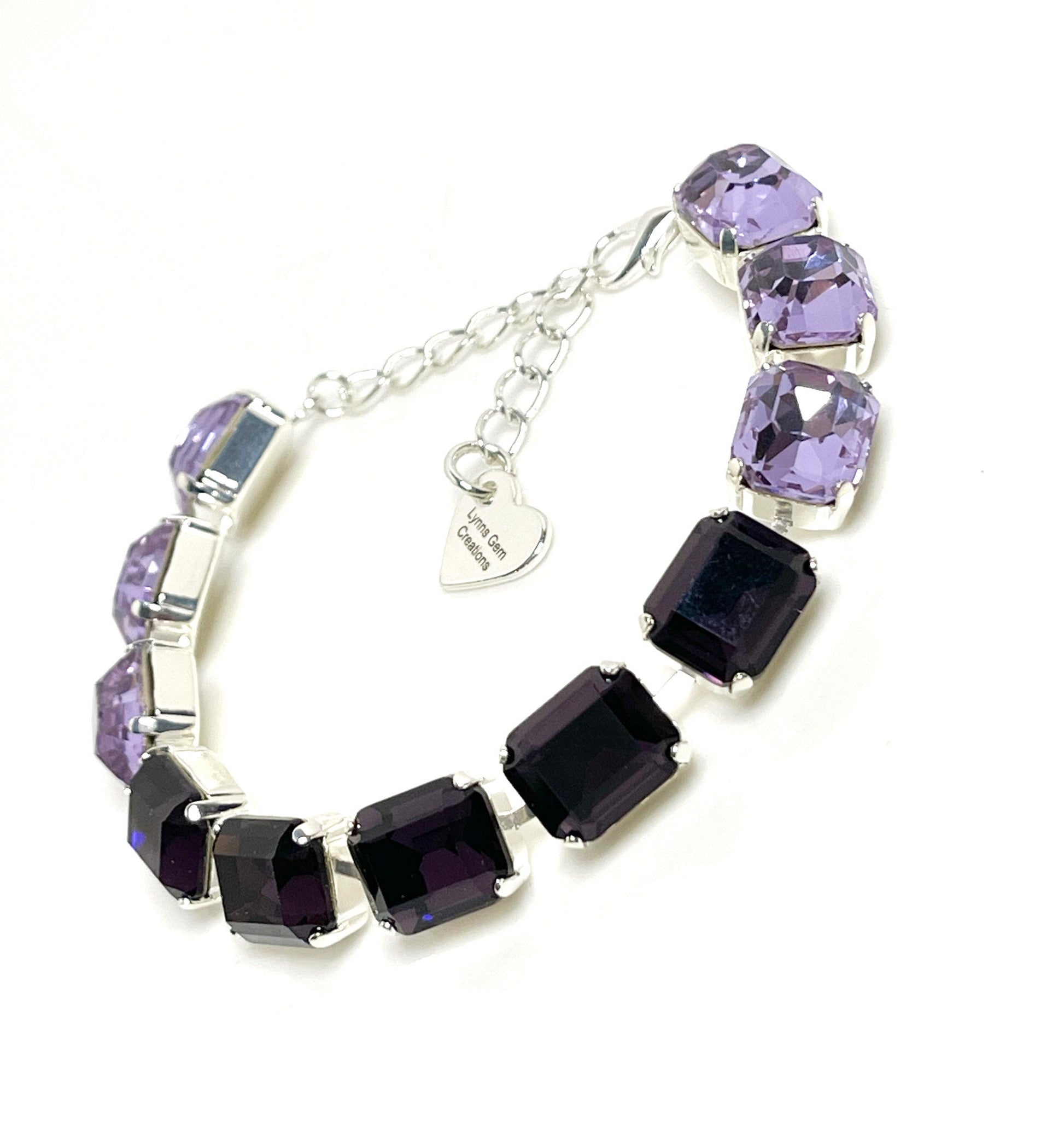 Amethyst Purple Crystal Bracelet | Tennis Bracelet | Georgian Bracelet