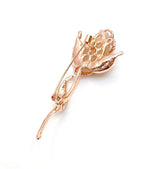 Pretty Single Opal Tulip Brooch, Cream Tulip with Crystals, Flower Jacket Pin, Brooches For Women