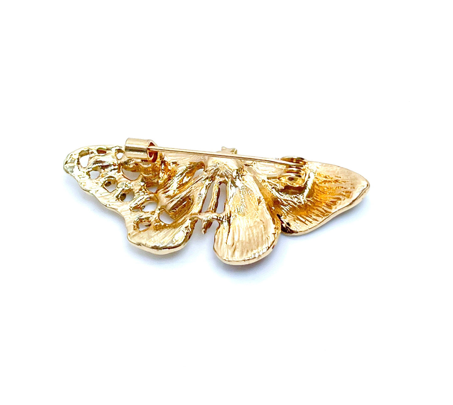 Pretty Butterfly Brooch | Vintage Crystal Enamel Brooch