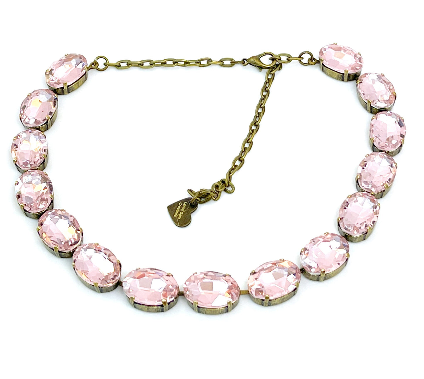 Pink Georgian Collet Necklaces, Opal Austrian Crystal Choker, Anna Wintour Style, Light Rose Riviere Necklace, Statement Necklaces for Women