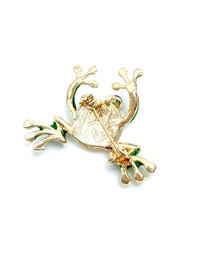 Cute Frog Brooch | Opal Frog Pin