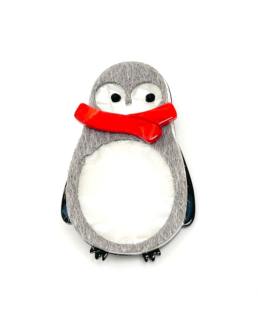 Very Cute Penguin Brooch, Penguin with Scarf Pin, Penguin Lovers Pin, Fashion Pin for Jacket Scarf, Brooches For Women