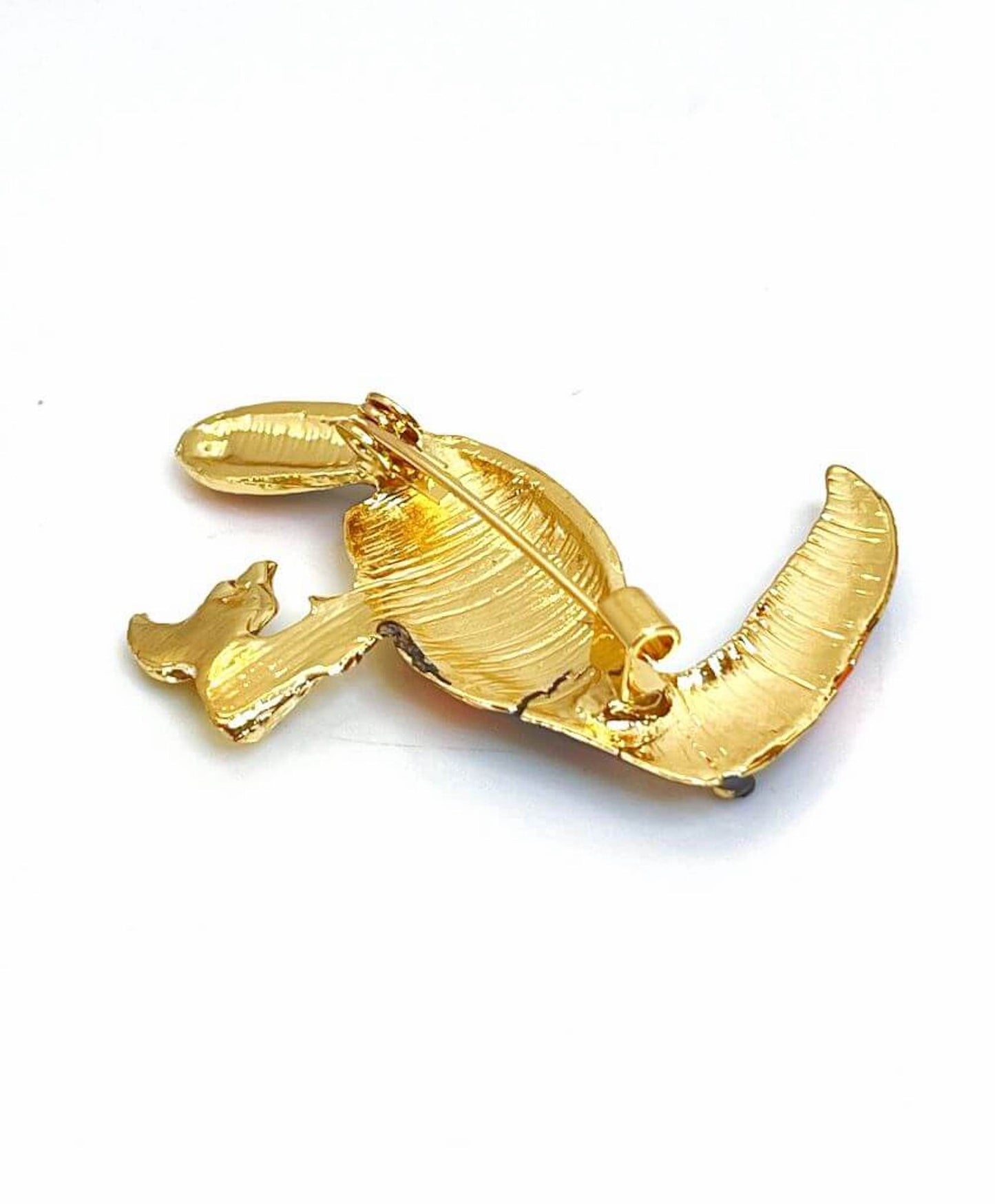 Gold Plated Toucan Brooch, Enamel Bird Pin, Exotic Bird Brooch, Colourful Bird Jacket Pin, Brooches For Women