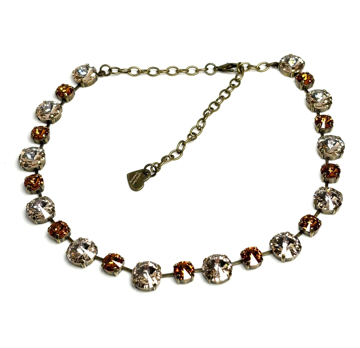 Topaz Rose Gold Crystal Georgian Collet Necklaces, Anna Wintour Style, Austrian Crystal, Riviere Necklace, Statement Layering Chokers