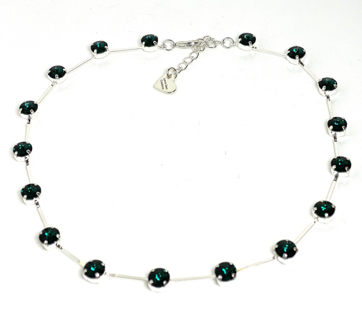 Emerald Green Crystal Necklace, Austrian Crystal Choker, Green Constellation Necklace, Dainty Emerald Choker, Necklaces for Women